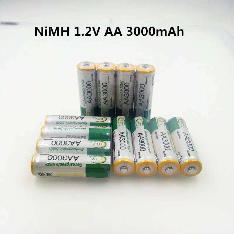 Daweikala AA 3000 1,2 V Quanlity перезаряжаемая батарея AA 3000mAh Ni-MH 1,2 V перезаряжаемая 2А батарея 3000