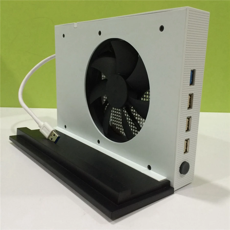 

Vertical Stand and Cooling Fan for Xbox One S 4 Ports USB Hub for Xbox One