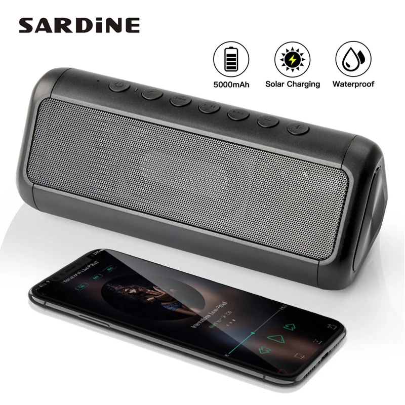 Column Portable Bluetooth Speaker Mini TWS Wireless Stereo Music Soundbar Bass with Microphone Hands Free For iPhone MP3 TF AUX |