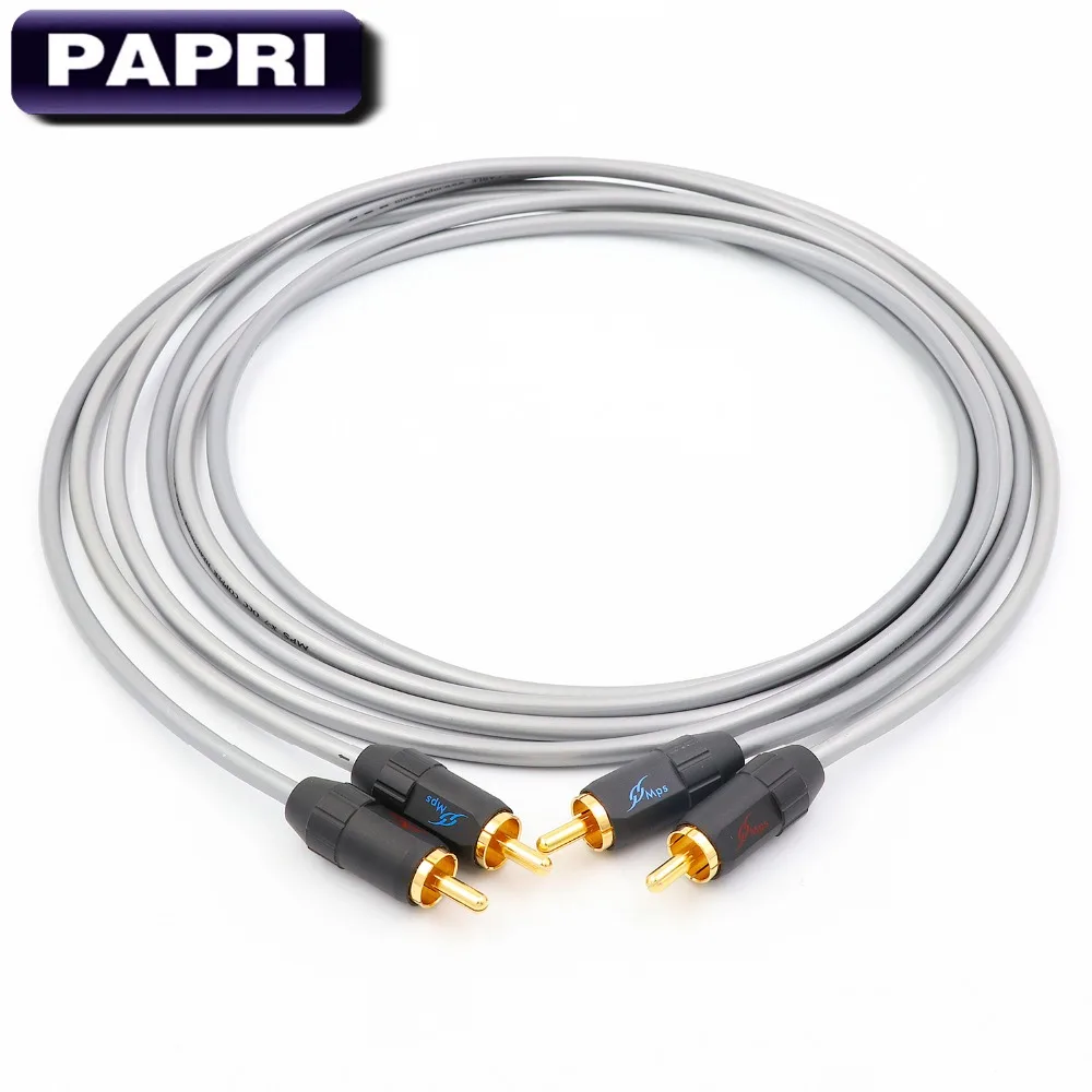 MPS X 7 HiFi аудио кабель провод 99.9997% OCC 24K позолоченный разъем RCA для DVD CD DAC усилитель 1