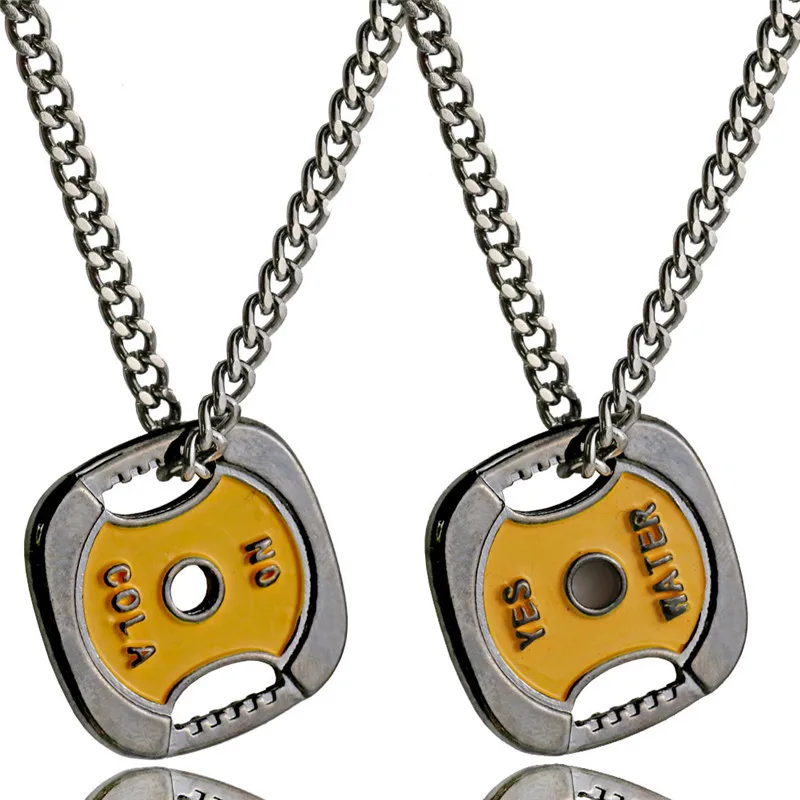 Stainless Steel Dumbbell Pendant For Women and Men Gym Pendant Fitness Pendant