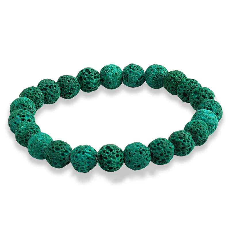 

8 Style Fashion Green Lava Natural Stone Couple Bracelets Bangles Gifts For Men Bracelet Jewelry Women Accessories Yoga Couple