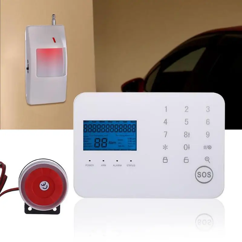 

LCD Touch Keypad GSM GPRS Wireless Communication Module APP Remote Control Intelligence Home Security Alarm System US Plug