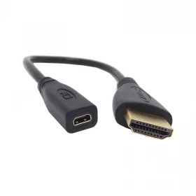 

100pcs/lot 20cm Micro HDMI socket Female to HDMI Male adapter Cable for Tablet & Cell Phone ,Free shipping By Fedex