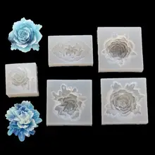 Цветочная силиконовая форма «Роза» Полимерная глина для изготовления ювелирных изделий DIY инструмент для украшения Глиняных форм
