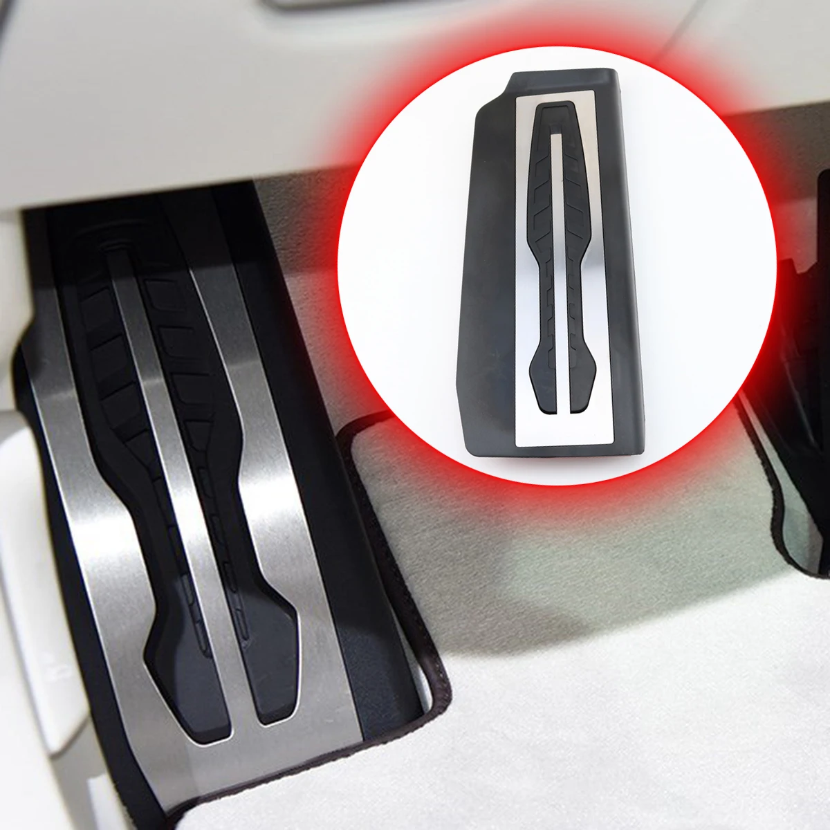 

Antiskid Foot Rest Pedal Pad Floor Mat Cover Part Trim Fit For BMW 7 Series G11 G12 2016 2017 2018 Accessories Decoration