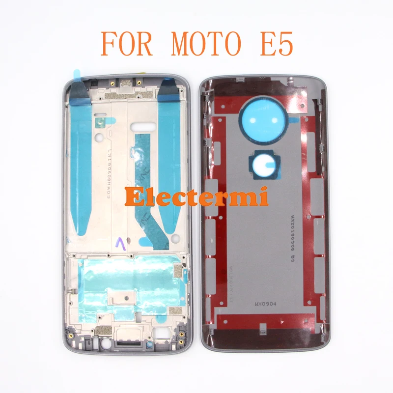 E5 Tapa со средней рамкой для Motorola Moto E5 Крышка батарейного отсека задняя крышка батарейного отсека чехол на заднюю крышку чехол с рамкой