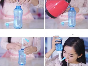 

Hot Adults Children Nose Wash System Pot Sinus & Allergies Relief Rinse Neti 300mL