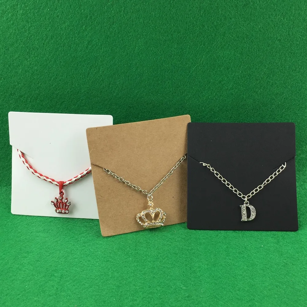 8x8 см 20 шт крафт-бумага Пустая карточка для ожерелья DIY ювелирных изделий дисплей