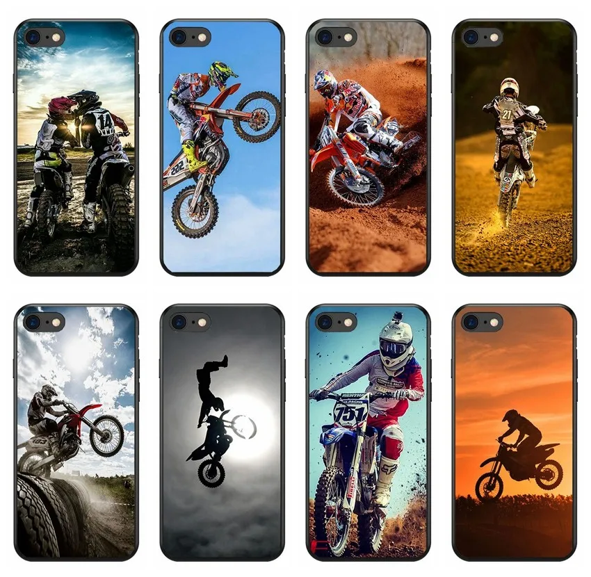 

Motocross moto cross dirtbikes soft Silicone phone case for iPhone 8 7 6 6S Plus X XS MAX XR 10 5S SE Coque Shell
