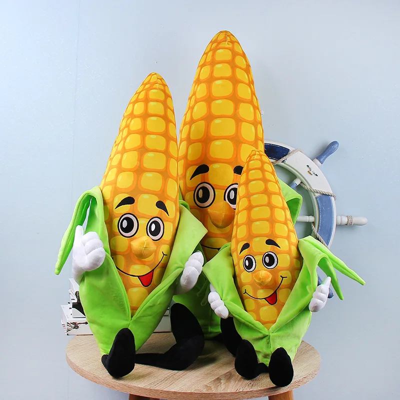 

Creative Simulation Yellow Corn Plush Doll Brithday Gifts Soft PP Cotton Stuffed Pillow Food Series Kids Toys