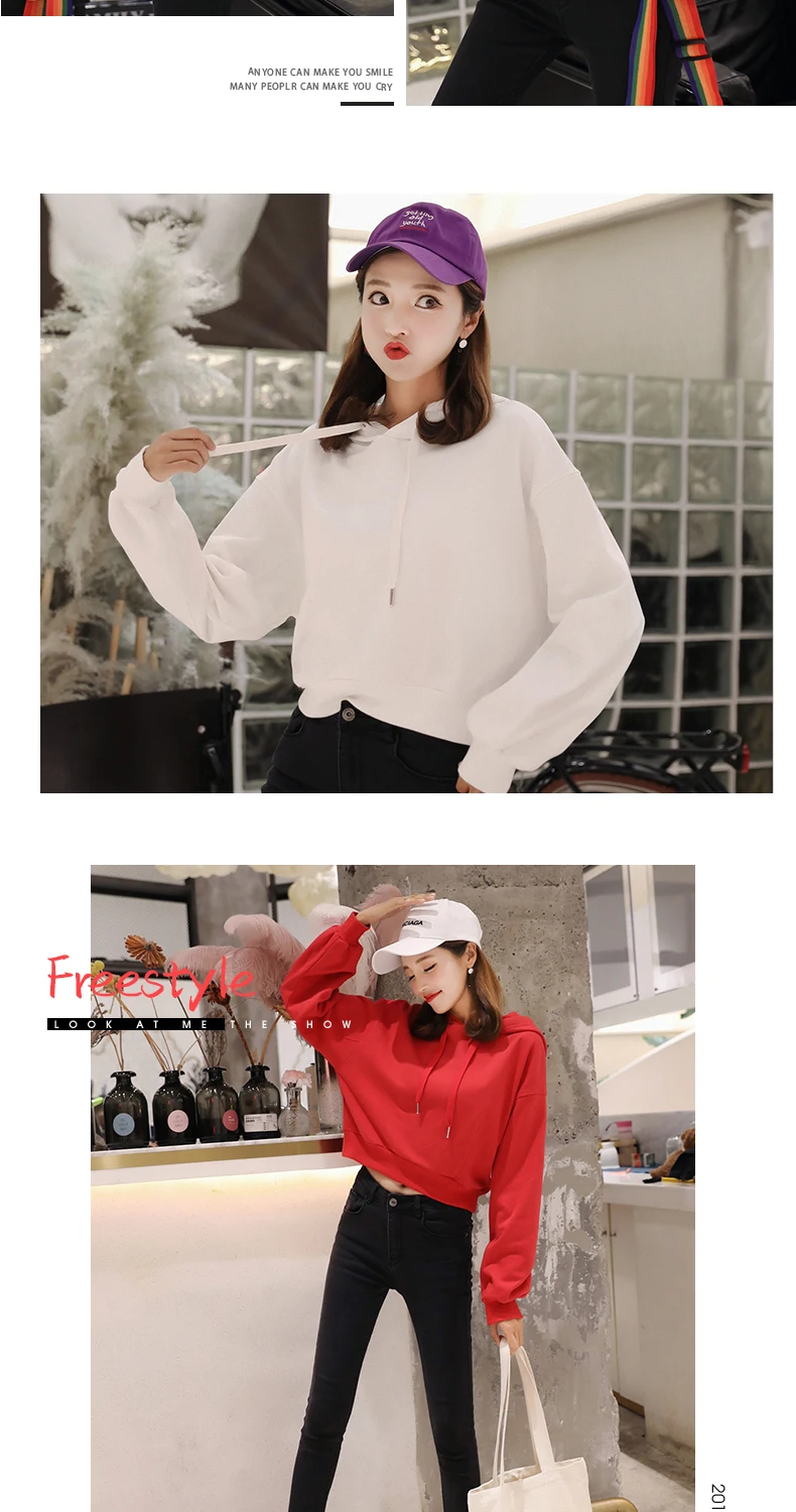 Хара Сузуки ленивый короткий стиль пупочной одежды и санитарный гардероб новая Корейская версия женщин Свободный Топ 2019 толстовки