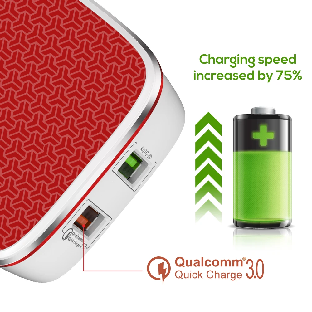 TOPK سريع شاحن يو اس بي 21 W سريعة تهمة 3.0 الهاتف المحمول شاحن معرف تلقائي المزدوج USB الجدار مهايئ شاحن لسامسونج xiaomi هواوي