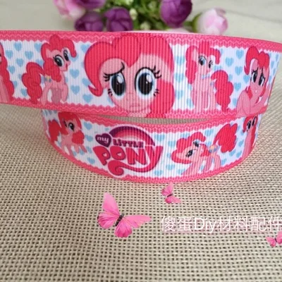 

1'' (25mm) Free shipping my little pony printed grosgrain ribbon hair bow diy party decoratio 5yard