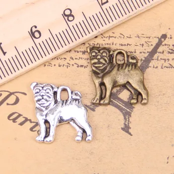 

76pcs Jewelry Charms dog 16x15mm Antique Silver Plated Pendants Making DIY Handmade Tibetan Silver Jewelry