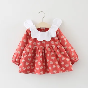 

Autumn New Girls Long Sleeve Princess Dress Baby Dresses Clothing Wholesale 0-3 Years Q109