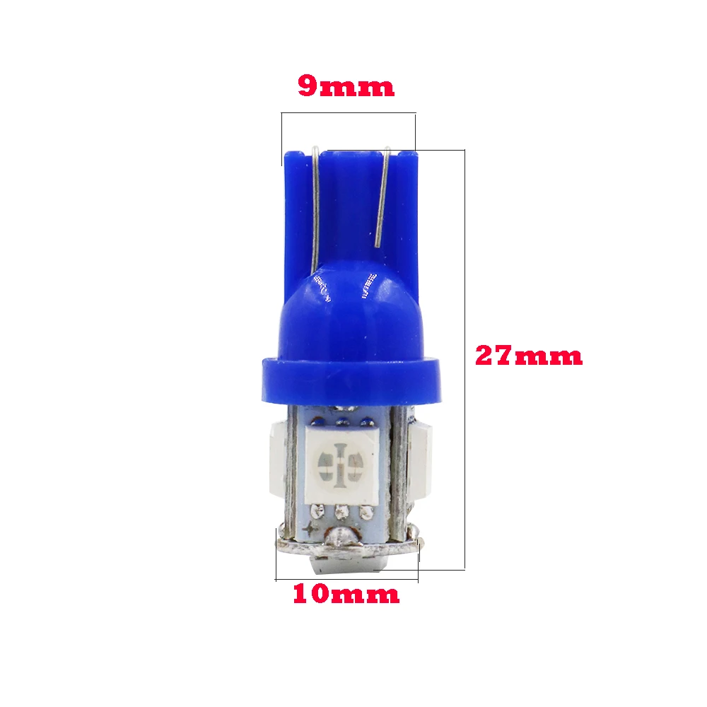 YSY 200 шт T10 синий красный белый интерьер светодиодные 5SMD 5050 авто Led194 168 W5W