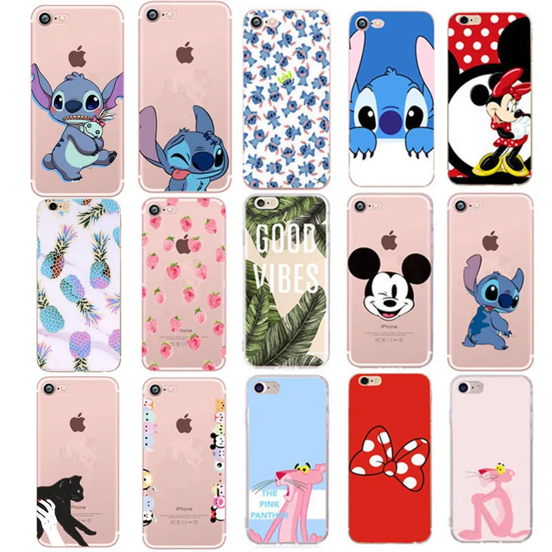 

Cute Stich Cartoon Coque Phone Case for iphone x xr cases Funda For Iphone 7 5 5S SE 6 s 8 XS 7 plus 8 plus TPU Silicone Cover