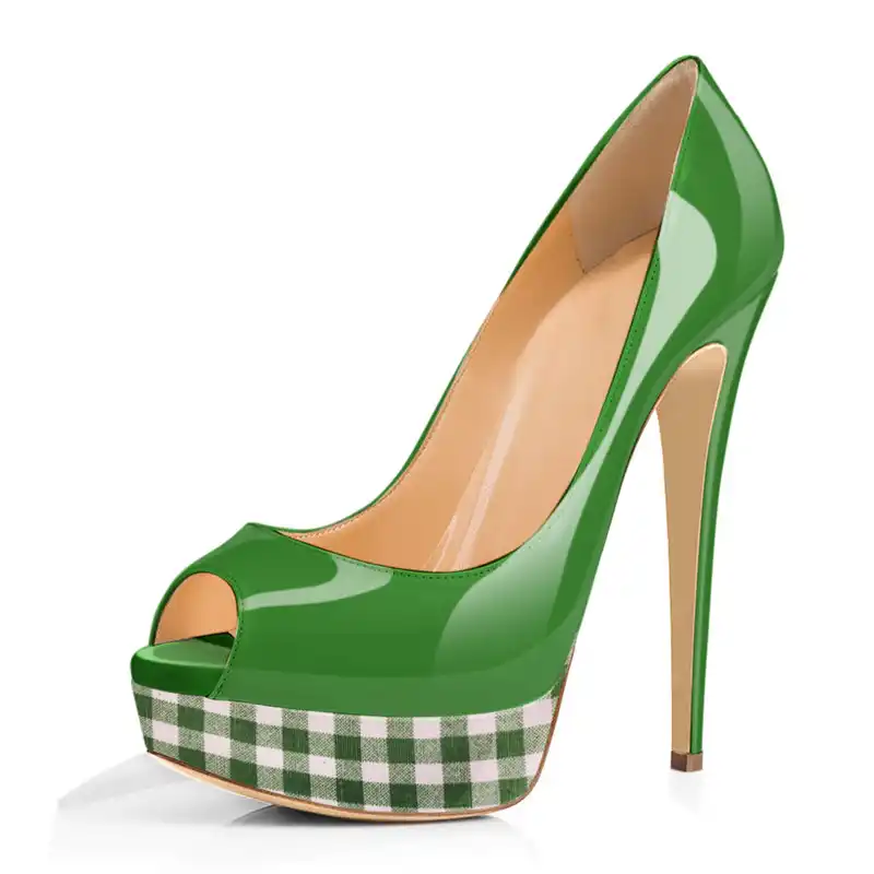plaid stilettos