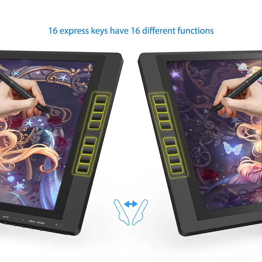 XP-Pen Artist22 EPro tableta gráfica tableta grafica para dibujar Monitor Digital con teclas de acceso directo y soporte ajustable 8192 - 3