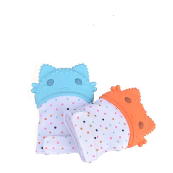 

1PCS Baby Silicone Teething Mitten Glove Cat Panda Pattern Wrapper Sound Teethers Toy Newborn Nursing Mittens Teether Gifts