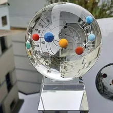 80 мм Хрустальный Шар полированный шар фэн-шуй стеклянный шар 12 солнечных условий солнечная система планеты ремесло Домашний Декор астрофиль подарки
