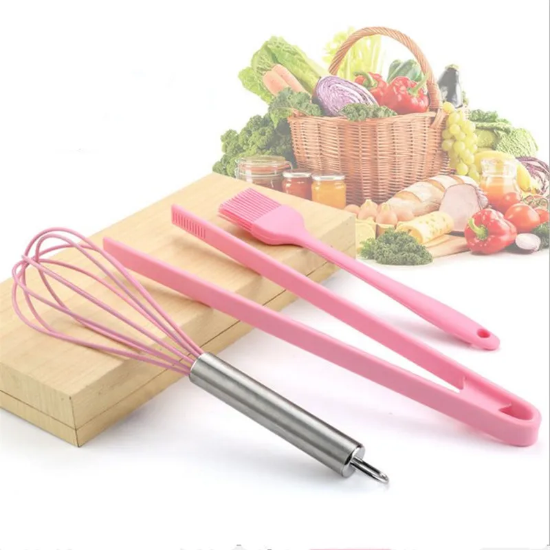 

Pink Kitchen Scraper Silicone Shovel Bakery 6 Piece Set Eggbeater Baking Kitchenware Set Home Accessories