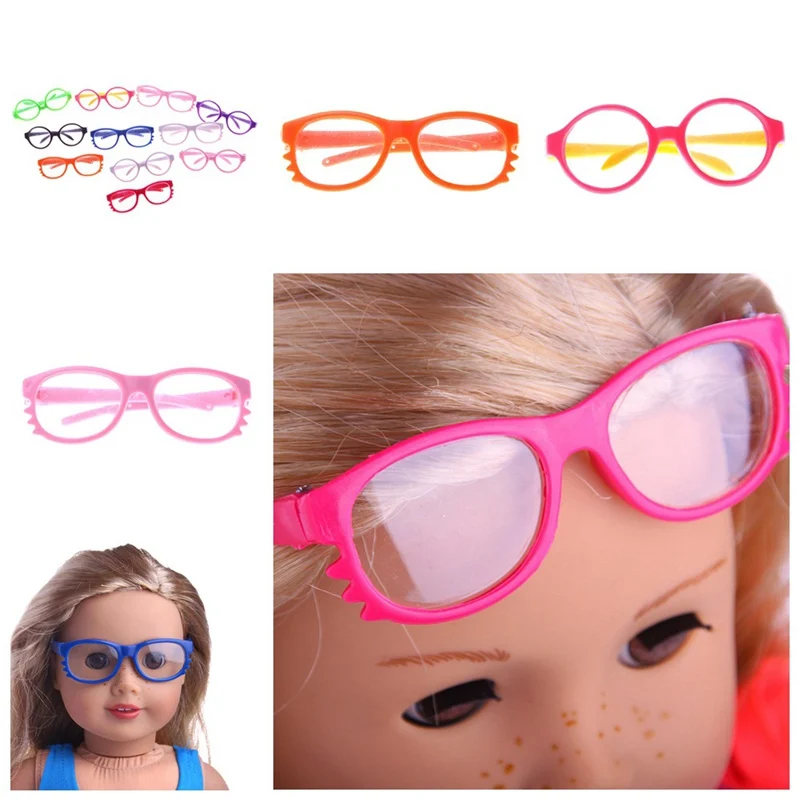 

2018 New Glasses Fit 18 Inch American Doll Round Glasses Doll Accessories