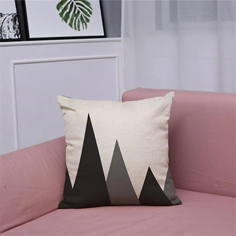 Vintage Black & White Cotton Linen Throw Cushion Cover Pillow Case Home Decor 20