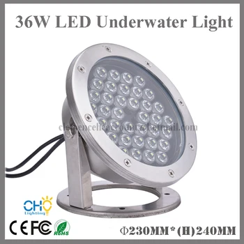 

Free shipping 2pcs wholesales 36w led underwater light ip68 waterproof swimming pool fountain spot lamp