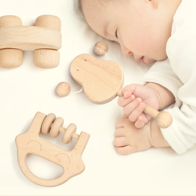 

Puzzle Toys intellectual of children Montessori Toys set Nursing Wooden Wooden Rattles Baby fun and interesting toys