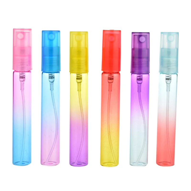 5pcs 8ML Mini Perfume Spray Bottle Portable Colorful Glass Perfume