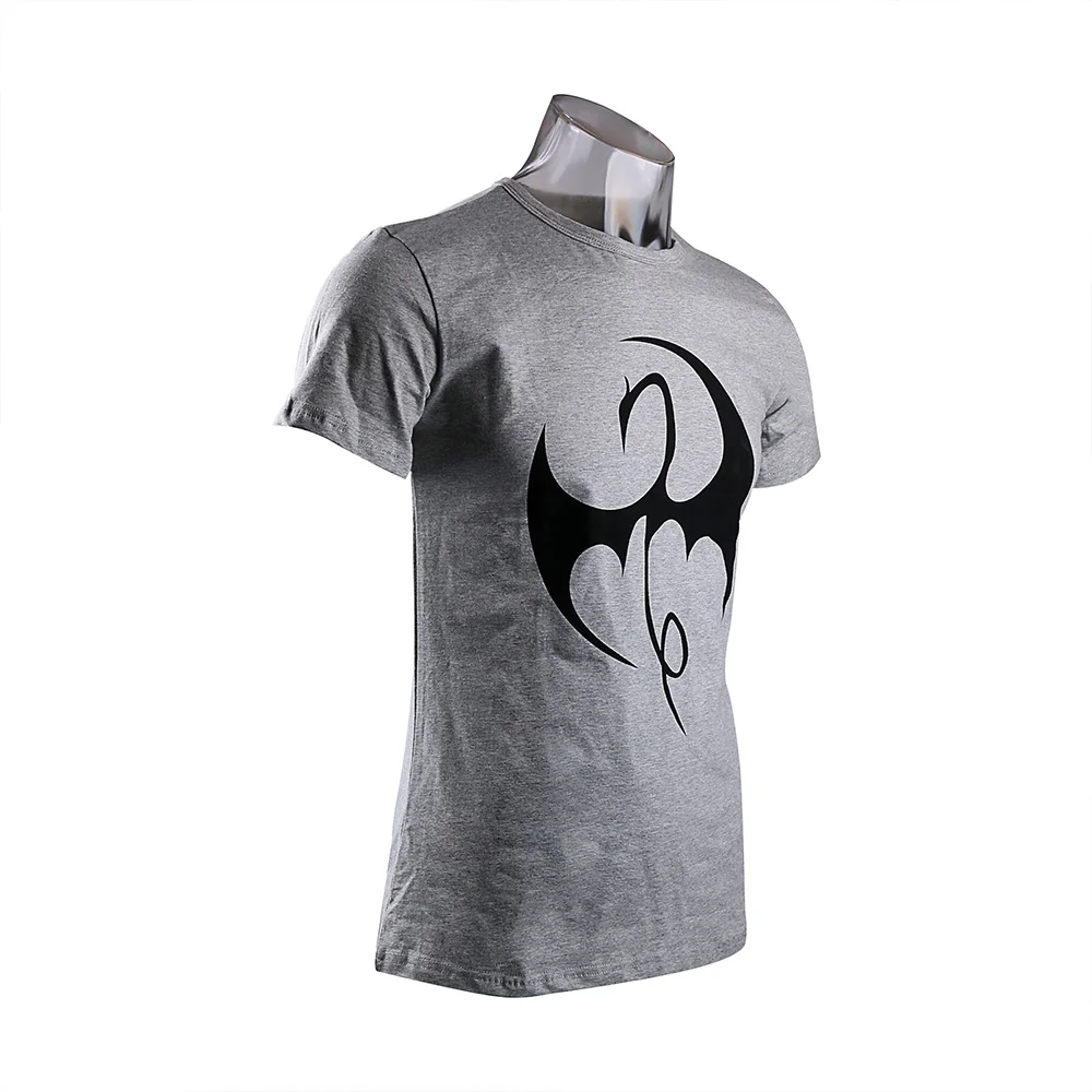 Mens Casual 2017 TV series Iron Fist Daniel Rand Superhero Cosplay Logo O-Neck Print Cotton Short Sleeve T-Shirt Tee Shirts (3)
