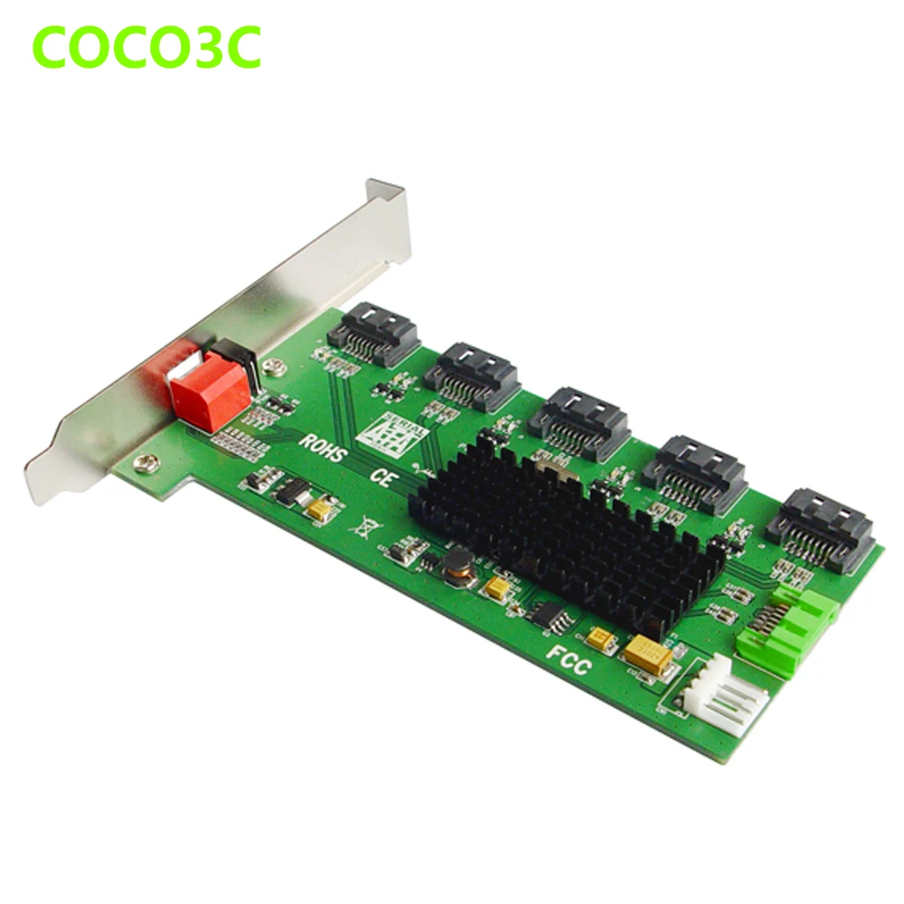  5x1 Port SATA 20 Multiplier adapter SATA 3 Gbps SSD PM riser card mit RAID 0 1 3 5 10 GROßE KLON La