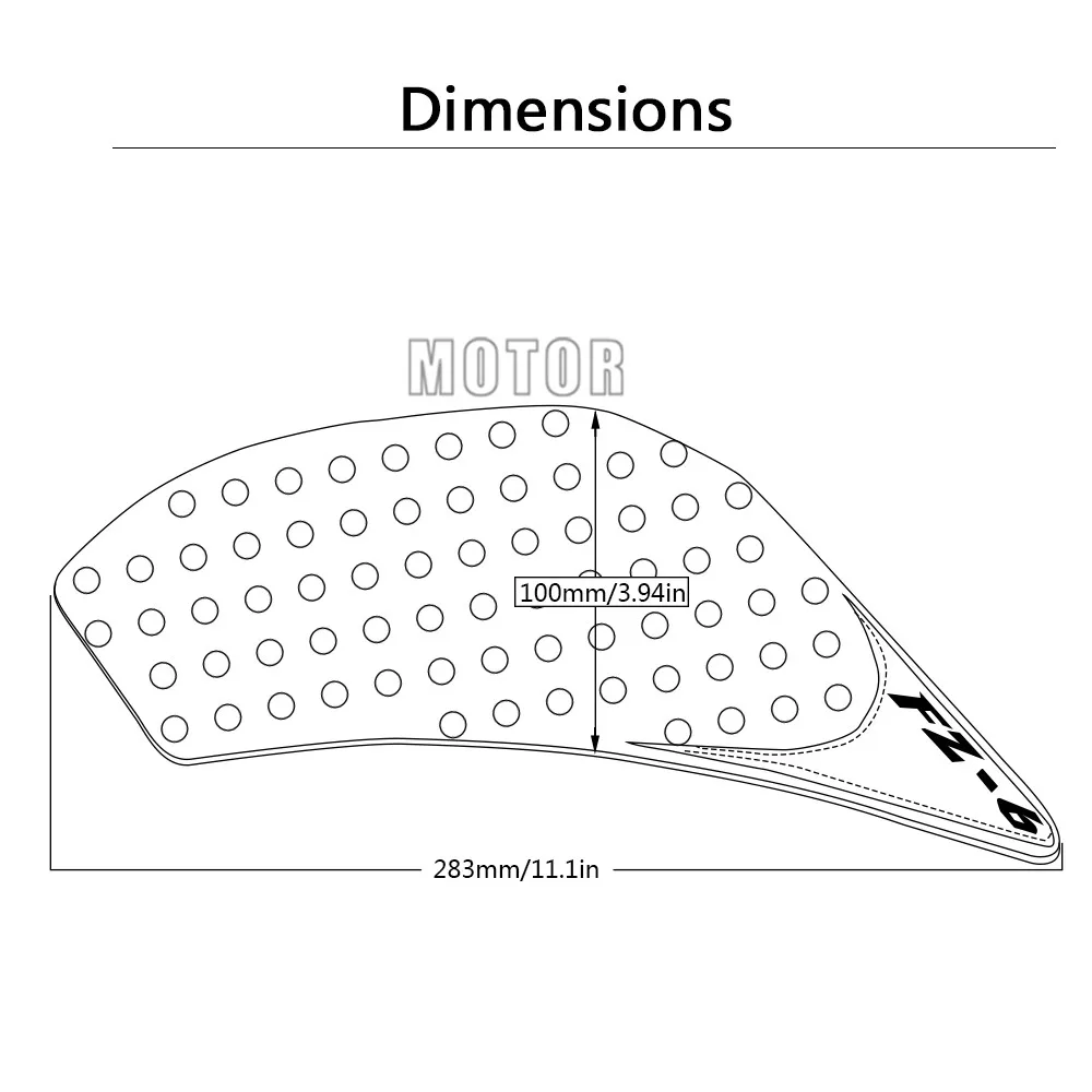 Для Yamaha FZ-6/FZ6/FZ 6 2006-2010 2007 2008 2009 мотоциклетные противоскользящие газовое масло Топливный бак тяговые колодки протектор Наклейка