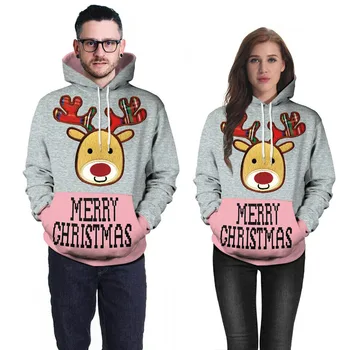 

Big Size Family Unisex Christmas Santa Claus 3D Printed Pocket Hooded Sweatshirt Cute Coat Xmas Men Women Couples Casual Hoodie