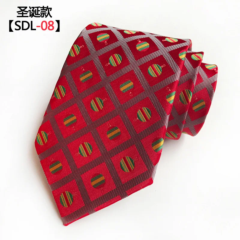 new Upscale festive Christmas tie,Silk Tie wedding groom tie - Цвет: SDL-08