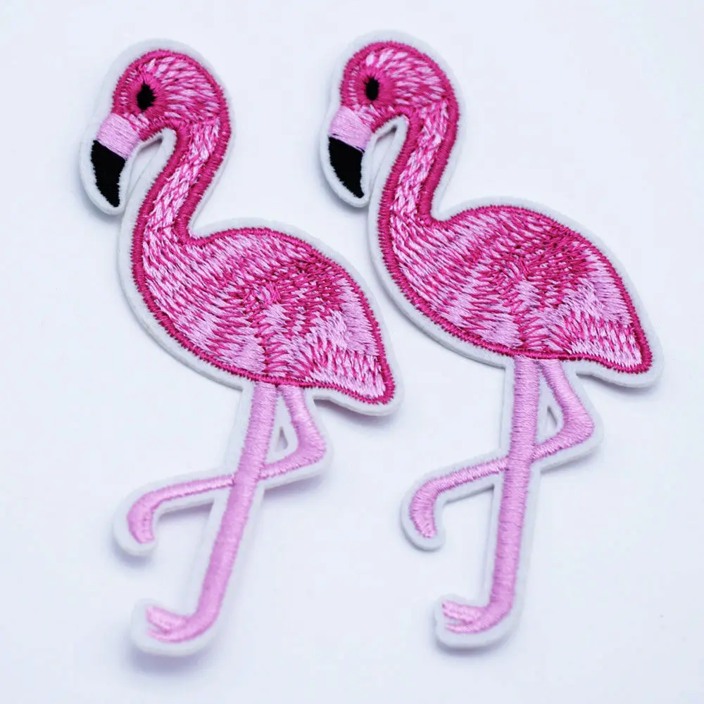 5pcs flamingo bird embroidery iron on patch sewn for clothing applique 5pcs flamingo bird embroidery iron on patch sewn for clothing applique