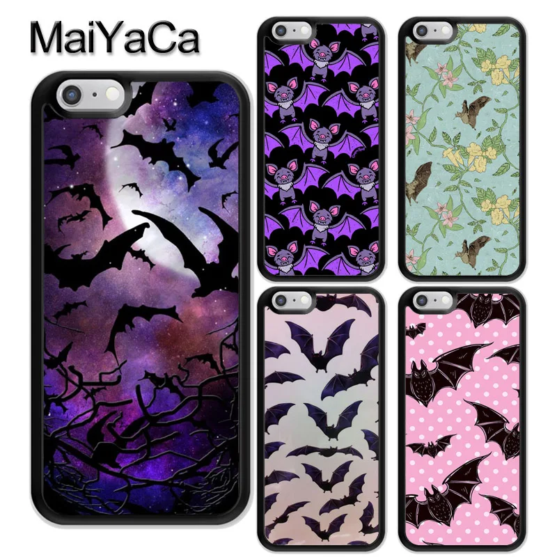 

MaiYaCa Vampire Bats Full Moon Halloween Phone Case for iPhones 6s 7 8 Plus XR XS max samsung galaxy S6 S7 edge S8 S9 S10