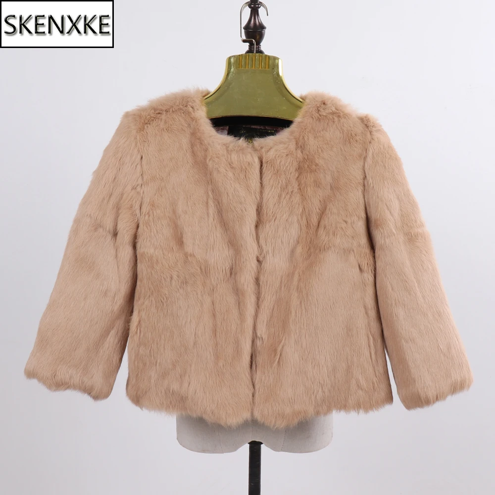 

2019 Hot Sale Lady Real Rabbit Fur Coat Genuine Real Rabbit Fur Jacket Women Casual Full Pelt 100% Natural Rabbit Fur Waistcoat