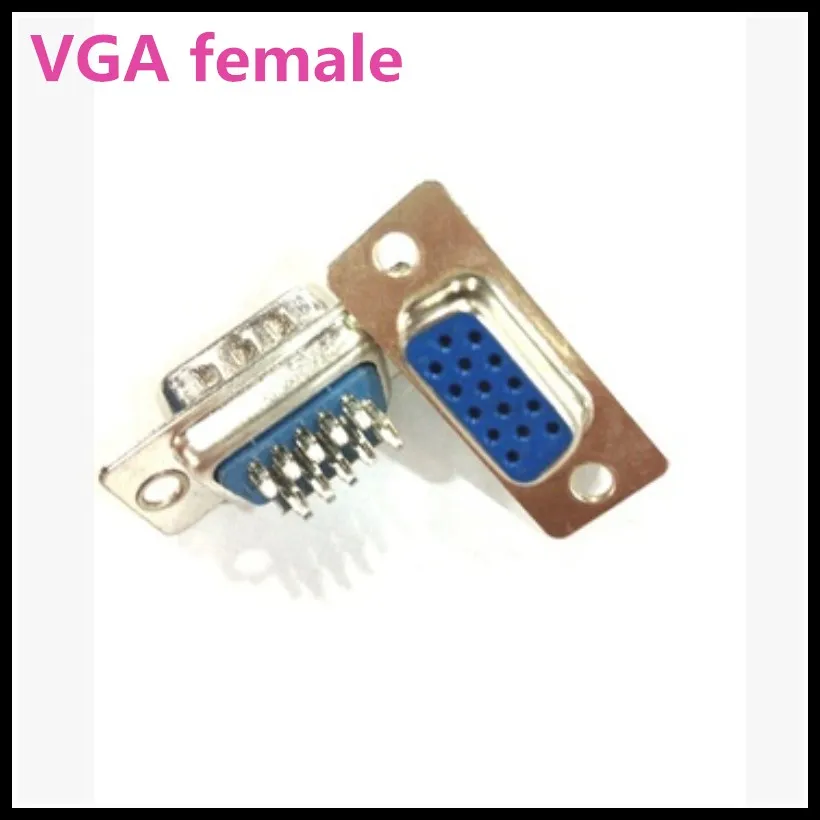 50pcs DB15 hole male female Welded Connector VGA plug serial port DB15