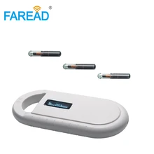 RFID 134,2 кГц FDX-B ID64 ISO портативный мини-считыватель для животных, имплантатов, микрочипов, ручной считыватель, сканер для собак, домашних животных+ x1, стеклянная бирка, бесплатный образец