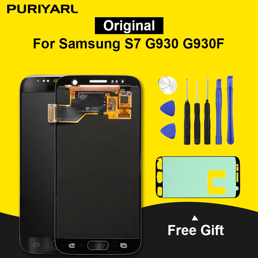 

Original Pantalla Ecran For Samsung S7 G930 G930F LCD Touch Screen Digitizer For Samsung Galaxy S7 Screen Display Replacement