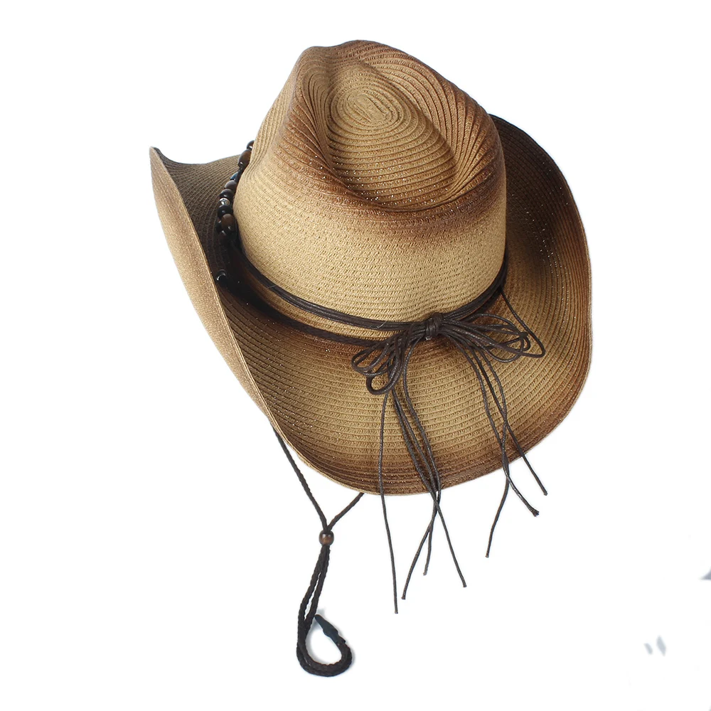 Летняя женская и мужская соломенная открытая западная ковбойская шляпа для джентльмена ковбойская джазовая церковная Кепка папы сомбреро пляжная Солнцезащитная шляпа