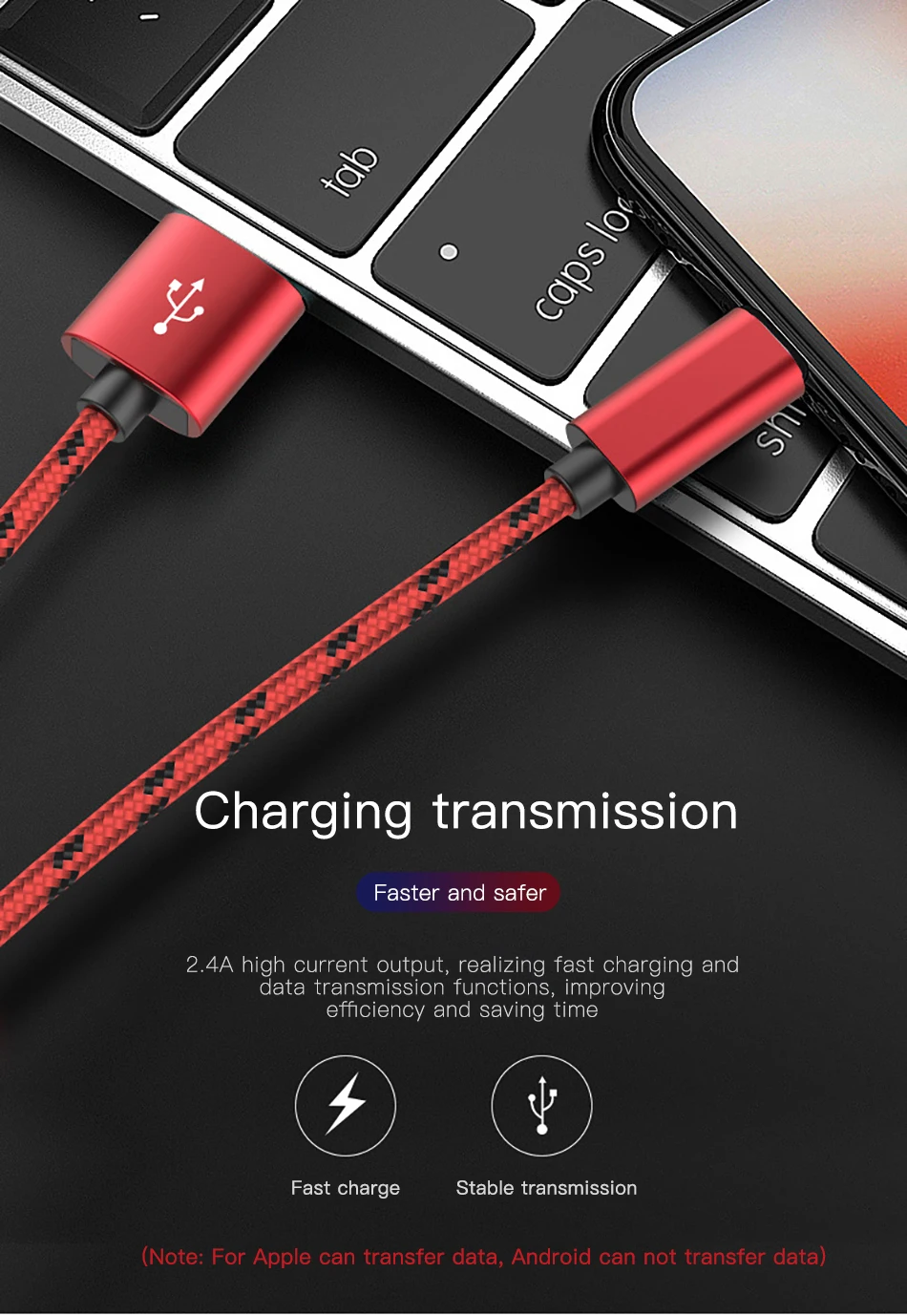NOHON Dual Charging Cable For Apple Micro USB Phone For iphone XS MAX XR X For Samsung S7 Huawei Xiaomi 4 Fast Charge Data Cable (9)
