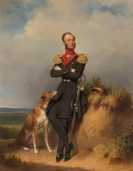 

36" large # TOP ART # Holland Netherlands KING Willem II With dog portrait print oil painting on canvas- good quality