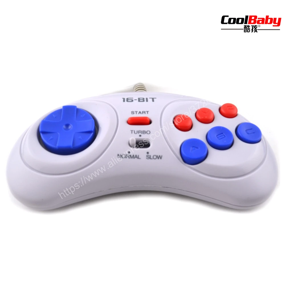Классический проводной игровой контроллер для SEGA Genesis 16 бит 6 кнопок геймпад Mega