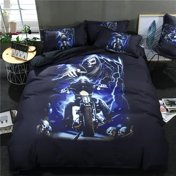 

Black 3D Skull Bedding set queen size King Crown Terroritt Cool King Marilyn Monroe
