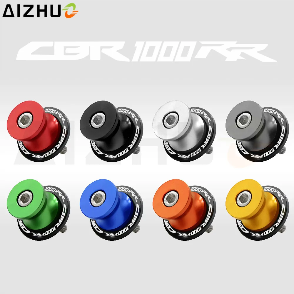 Motorcycle Swingarm Slider Spool 8mm CNC Aluminum With CBR1000RR LOGO Moto Parts Stand Screws For Honda CBR1000RR CBR 1000RR