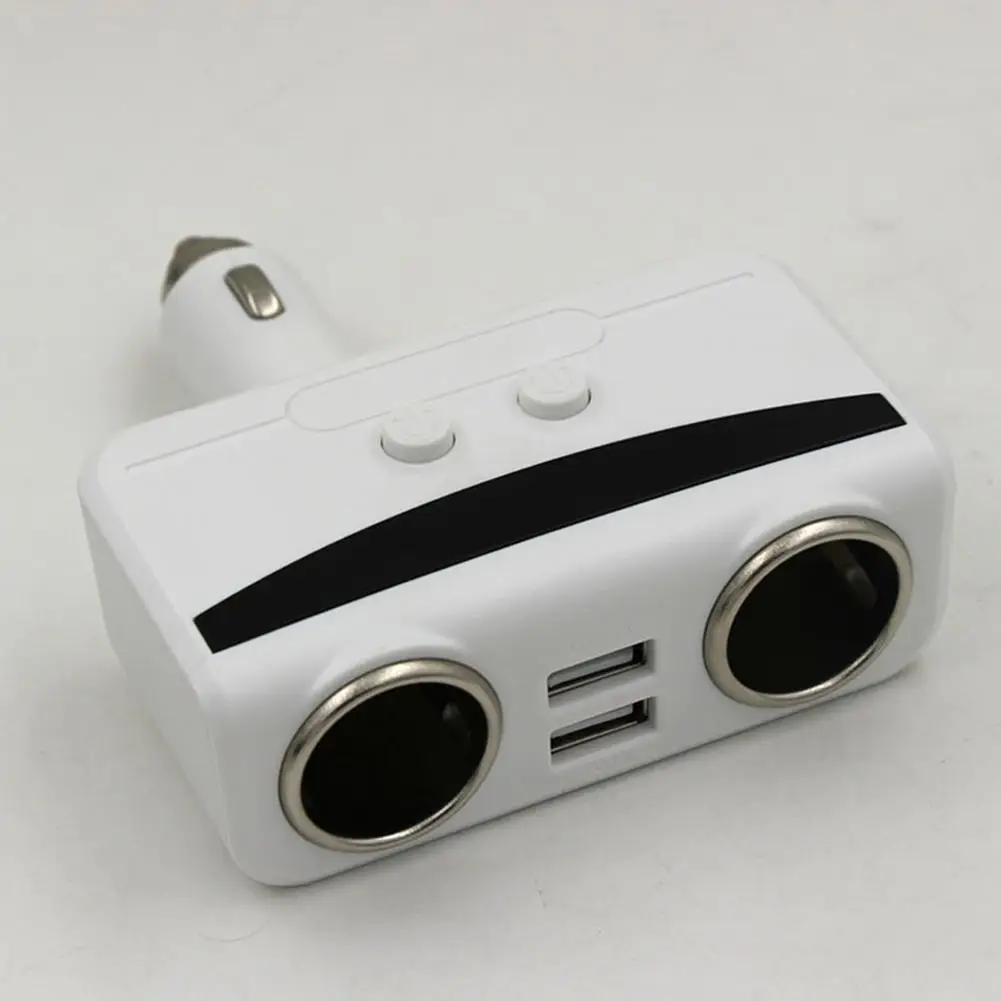 HY32 white Универсальный автомобильный прикуриватель перезаряжаемый двойной usb порт светодиодный экран розетка для автомобильного прикуривателя Разветвитель Разъем для мобильного телефона - Название цвета: HY32 white